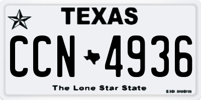 TX license plate CCN4936