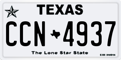 TX license plate CCN4937