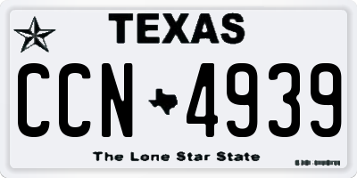 TX license plate CCN4939