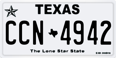 TX license plate CCN4942