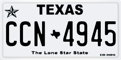 TX license plate CCN4945