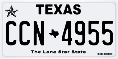 TX license plate CCN4955