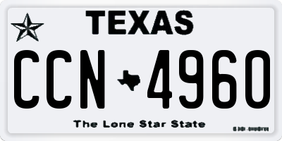 TX license plate CCN4960