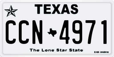TX license plate CCN4971
