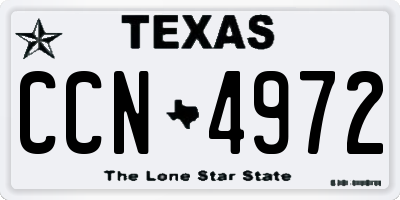 TX license plate CCN4972