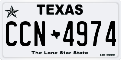 TX license plate CCN4974