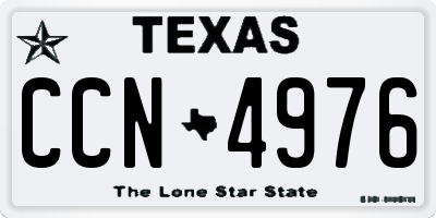 TX license plate CCN4976