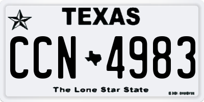 TX license plate CCN4983