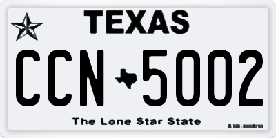 TX license plate CCN5002