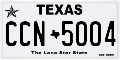 TX license plate CCN5004