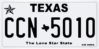 TX license plate CCN5010