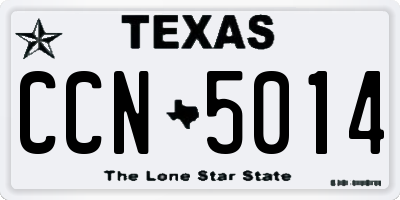 TX license plate CCN5014