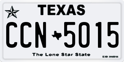TX license plate CCN5015