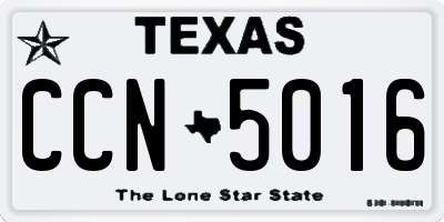TX license plate CCN5016