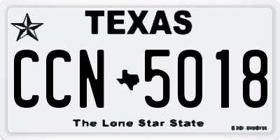TX license plate CCN5018