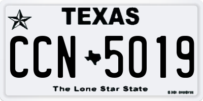 TX license plate CCN5019