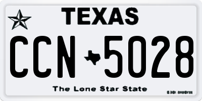 TX license plate CCN5028