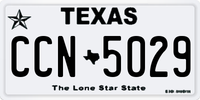 TX license plate CCN5029