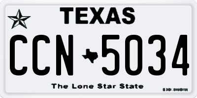TX license plate CCN5034