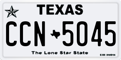 TX license plate CCN5045