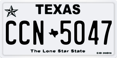 TX license plate CCN5047