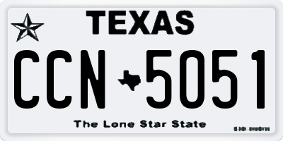 TX license plate CCN5051