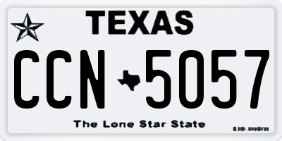 TX license plate CCN5057