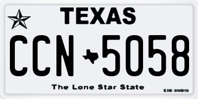 TX license plate CCN5058