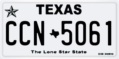TX license plate CCN5061