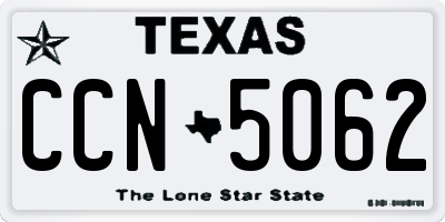 TX license plate CCN5062