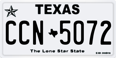 TX license plate CCN5072