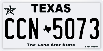 TX license plate CCN5073