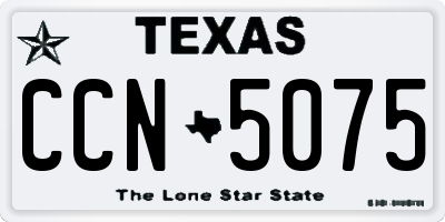TX license plate CCN5075