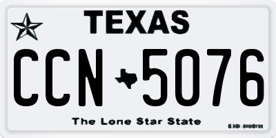 TX license plate CCN5076
