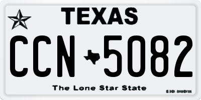 TX license plate CCN5082