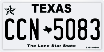 TX license plate CCN5083