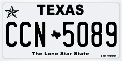 TX license plate CCN5089