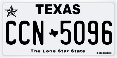 TX license plate CCN5096