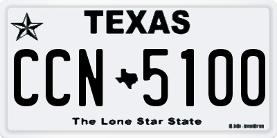 TX license plate CCN5100