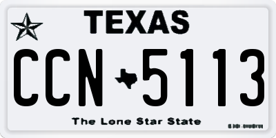 TX license plate CCN5113