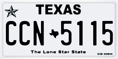 TX license plate CCN5115