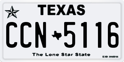TX license plate CCN5116