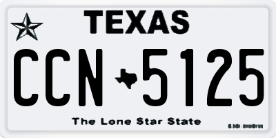 TX license plate CCN5125