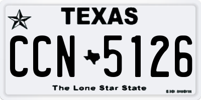TX license plate CCN5126
