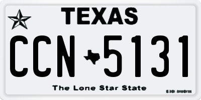 TX license plate CCN5131