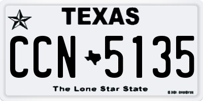 TX license plate CCN5135