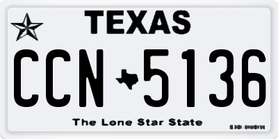 TX license plate CCN5136