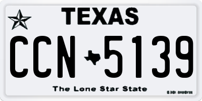 TX license plate CCN5139