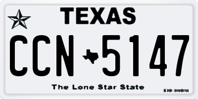 TX license plate CCN5147