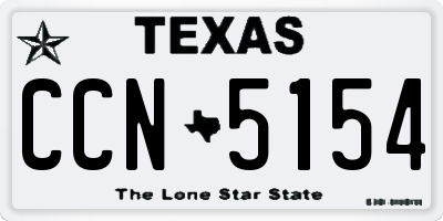 TX license plate CCN5154